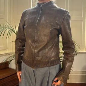 Andrea Sassi Leather Jacket - Medium Brown Leather