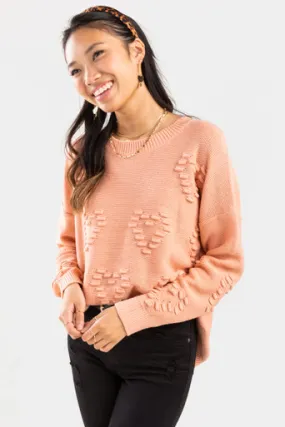 Keri Heart Bobble Pullover Sweater