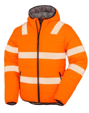 Result Recycled Ripstop Padded Safety Jacket - Fluorescent Orange - BT-R500X-FO