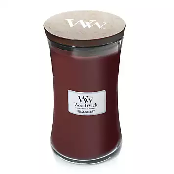 Woodwick® Large Hourglass Jar Black Cherry Scented Candle | Kaleidoscope
